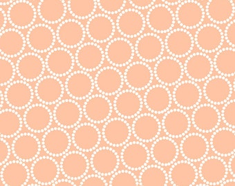 ON SALE - Mini Pearl Bracelets in Peach - Lizzy House for Andover Fabrics - A-7829-O1 - 1/2 Yard