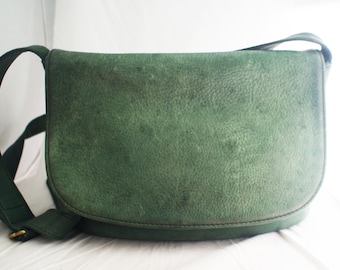 Coach Bag - Green Pebbled Leather Bramble Sonoma Flap Bag