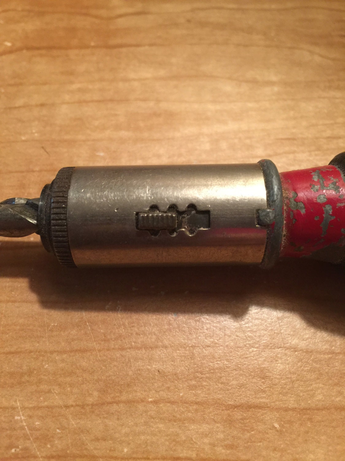 Vintage German Wood Handle SpiralRatcheting Screw Driver from