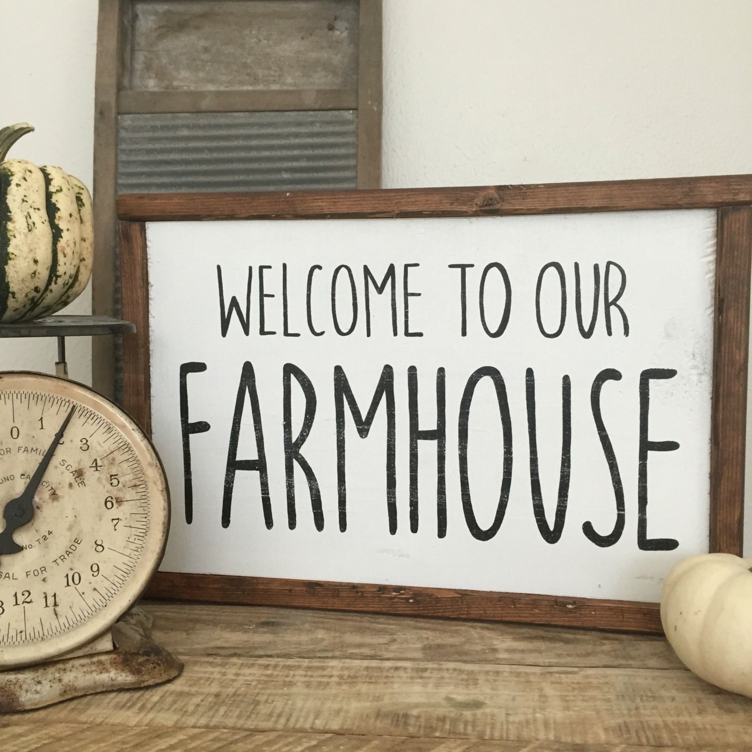 Welcome to our farmhouse sign christmas gift farmhouse