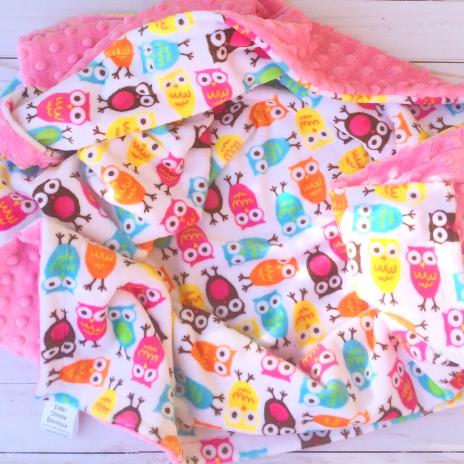 Baby Blanket Owl Baby Blanket Minky Baby Blanket Baby