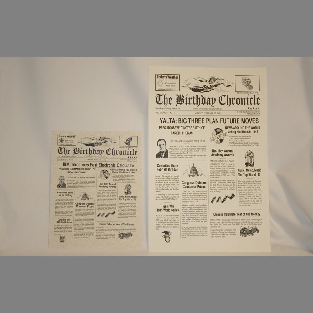 The Birthday Chronicle Personalized by THOUGHTFULxTREASURES