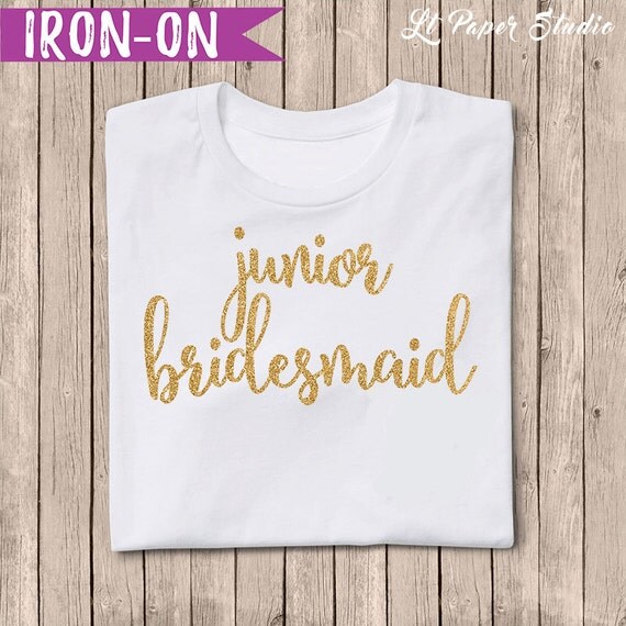 Junior Bridesmaid Shirt Junior Bridesmaid Iron On Decal