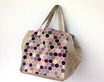 large linen tote