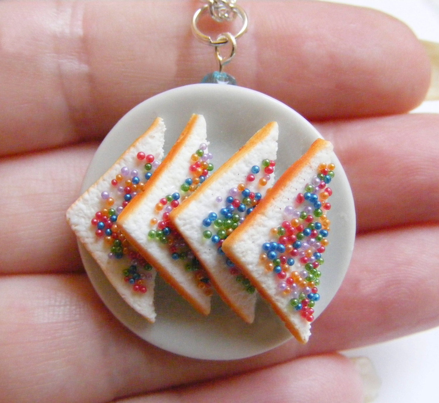 Food Jewelry Fairy Bread Necklace Fairy Bread Pendant