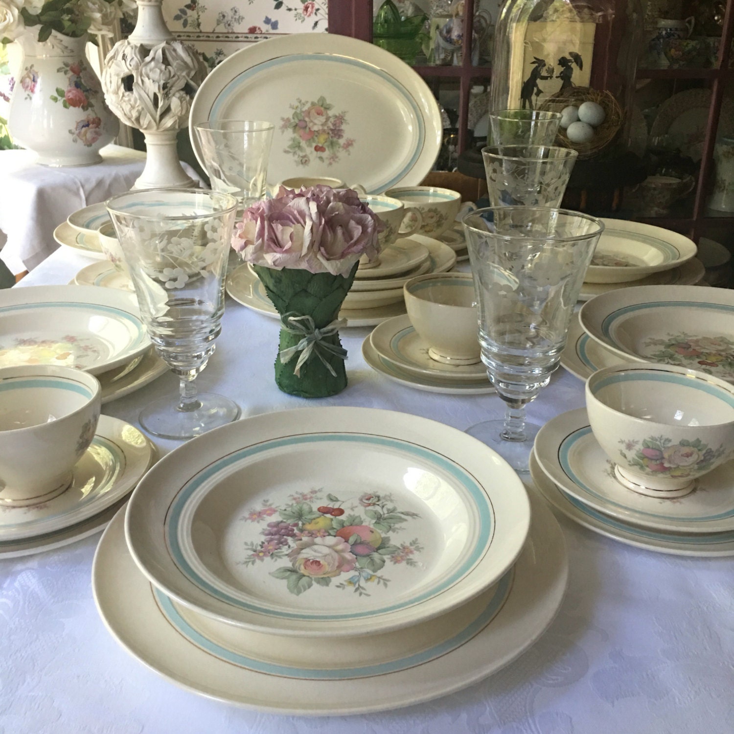 service-for-six-cottage-chic-dinnerware-set-vintage-china-set