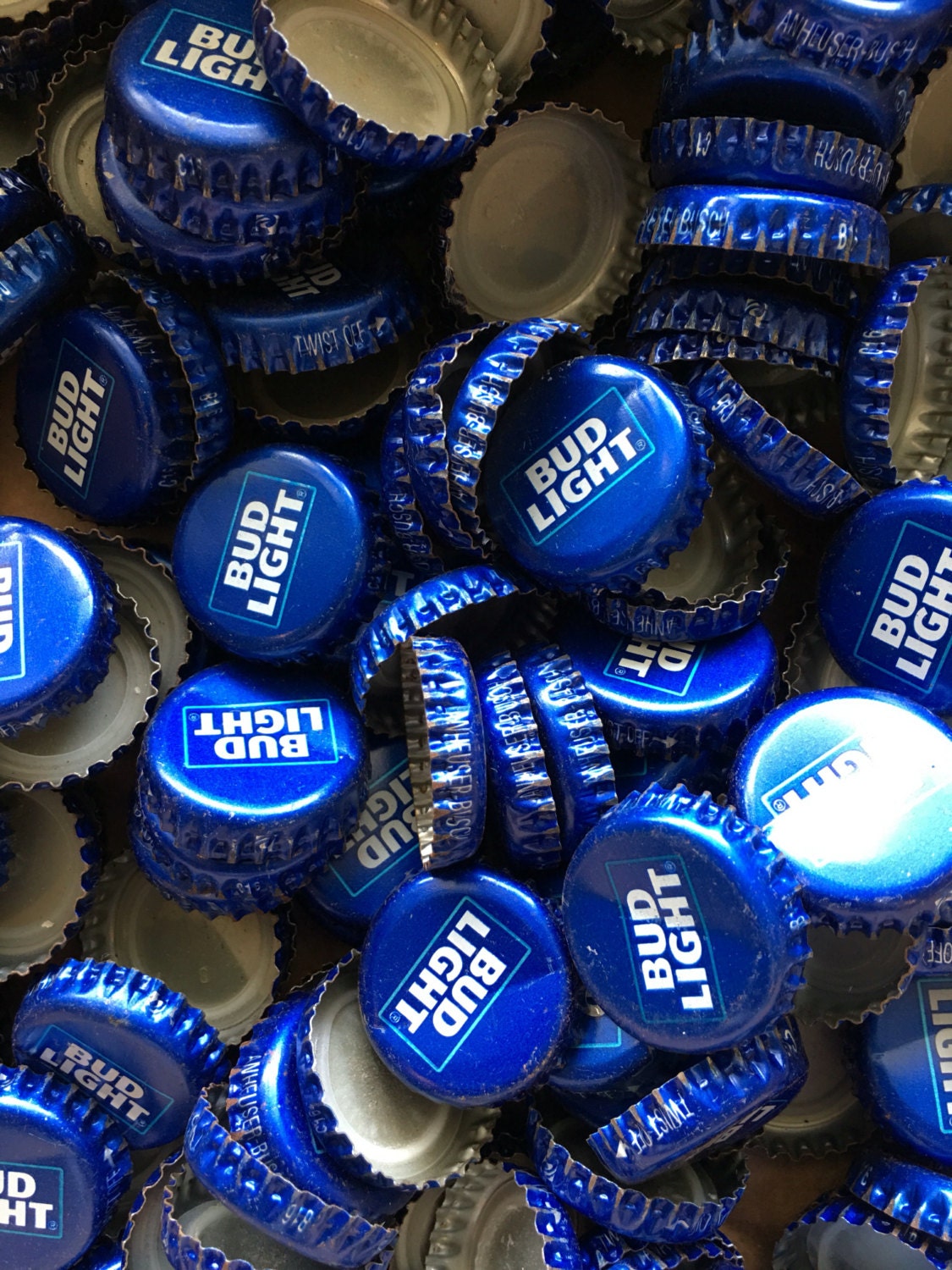 NEW STYLE Bud Light Beer Cap Bottle Cap Caps Bulk Lot of Beer Caps