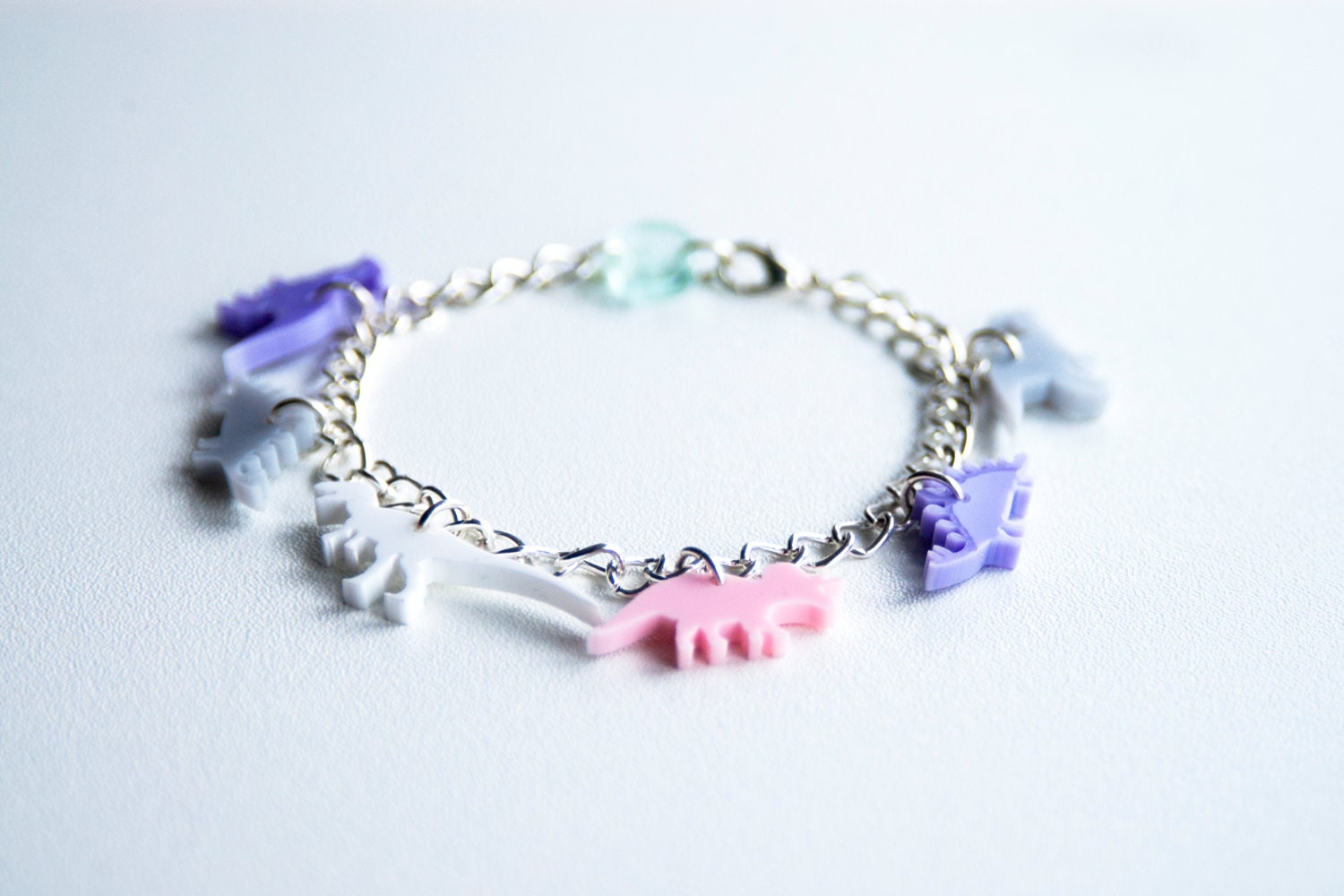 Dinosaur Bracelet. TRex Bracelet. Charm Bracelet. Dinosaur