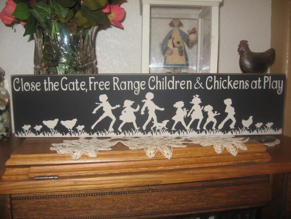 Chicken Signchicken Wall Decorclose The Gatechicken Yard Decor