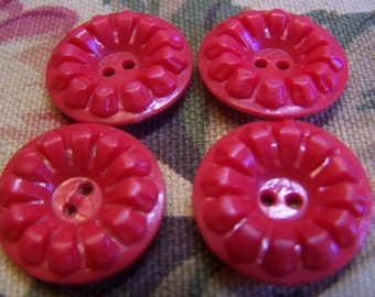 Pink - 1.5cm Handmade Fabric Small Button (Set of 12) 10 main image 1