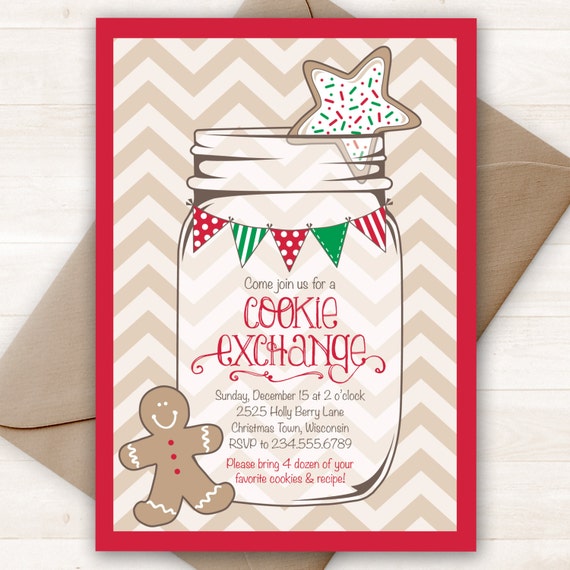Printable Christmas Cookie Exchange Invitations 8
