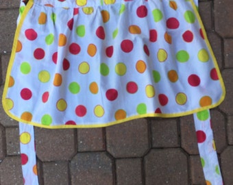Vintage Polka Dot Half Apron Petite Figure