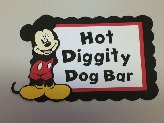 Hot Diggity Dog Bar Party table sign