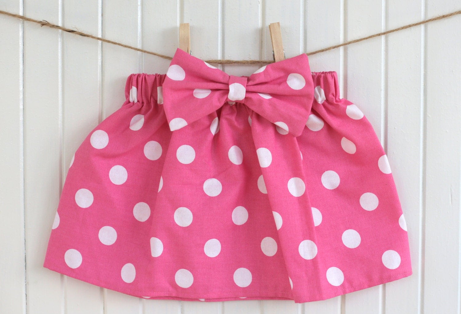 Pink Polka Dot Skirt/ Baby Skirt/ Polka Dot/ Pink/ Girls