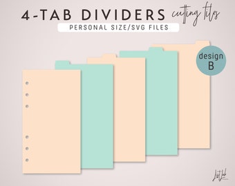 SVG 6-Tab DIVIDER PAGES for A5 Planner Die by JIDesignStudio