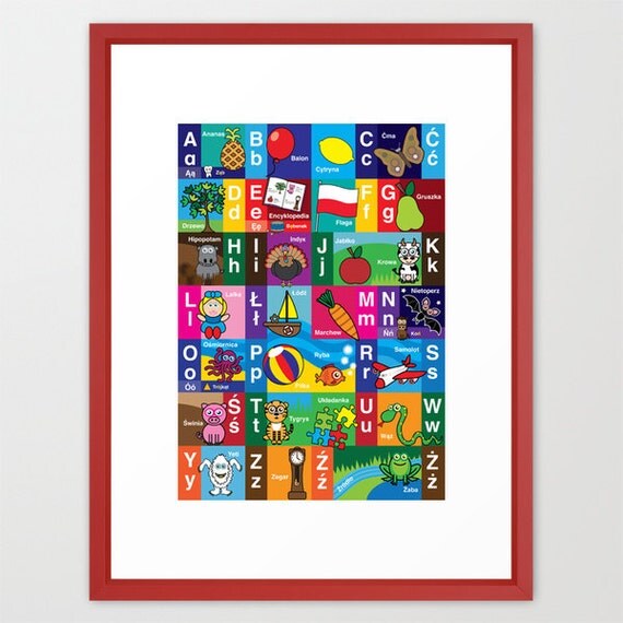 Polish Alphabet Print