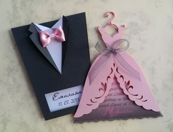 Wedding card svg file bride and groom invitation — Make ...