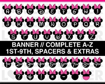 handmade minnie mouse alphabet etsy