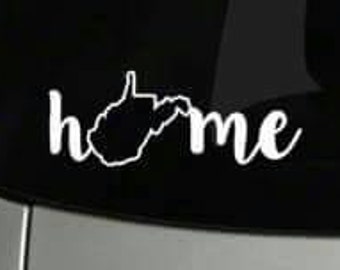 West Virginia Car Decal WV Home