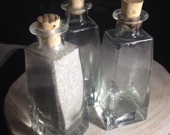 Set of three old bottles