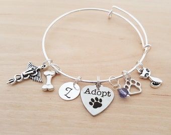 Veterinarian Bracelet - Vet Tech Gift - Personalized Bracelet - Adjustable Bangle - Birthstone Bracelet - Personalized Jewelry