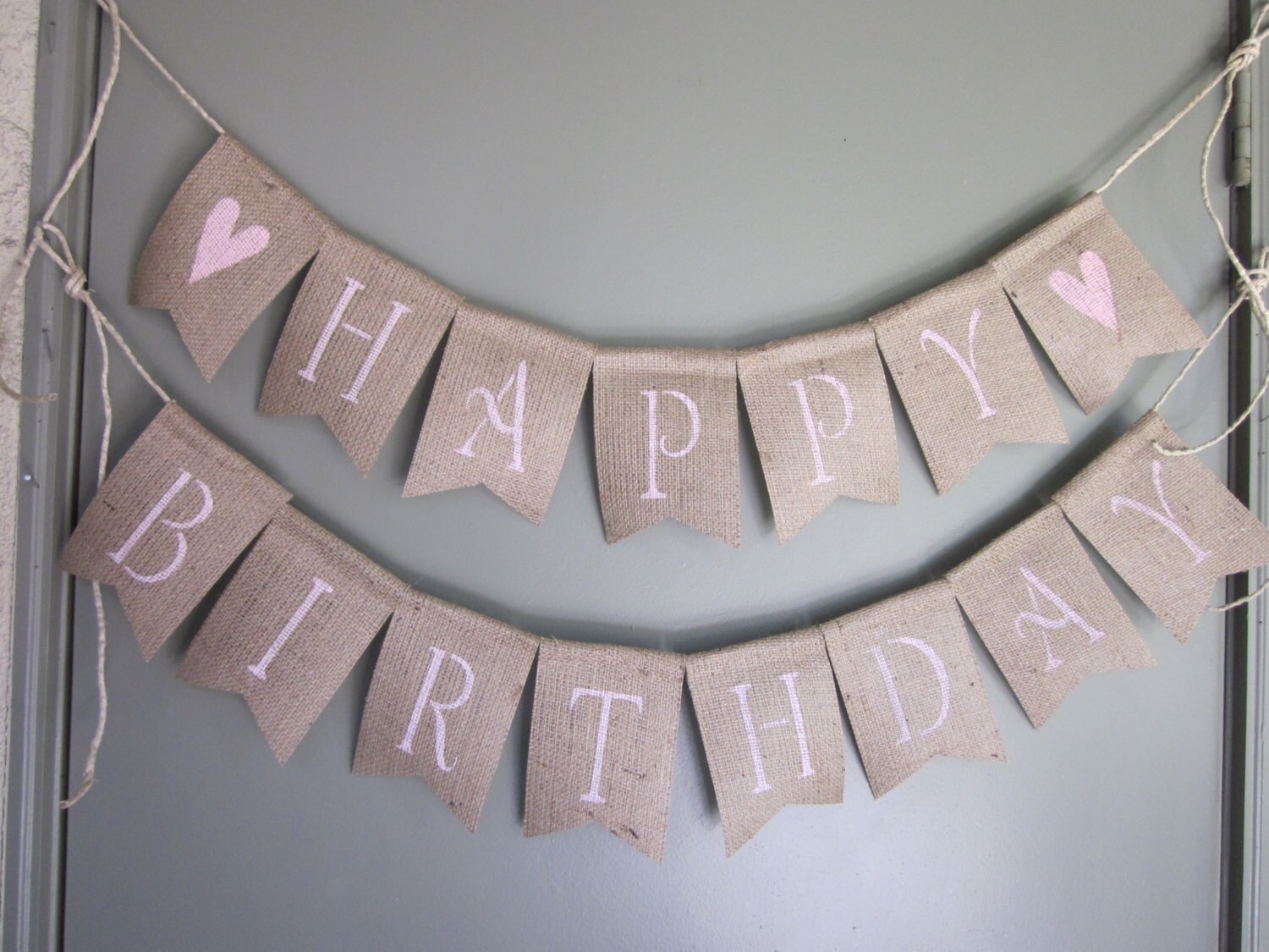 Pink Happy Birthday Banner Pink Birthday by QuaintConfections