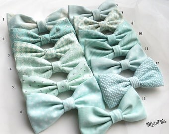 Mint Groomsmen Mix and Match Bow Ties, Mint Custom Neckties, Mint Wedding Neckties