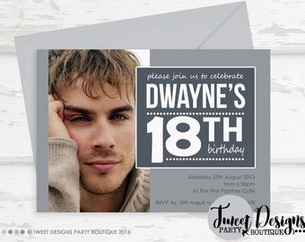 18Th Birthday Invitations Male 3