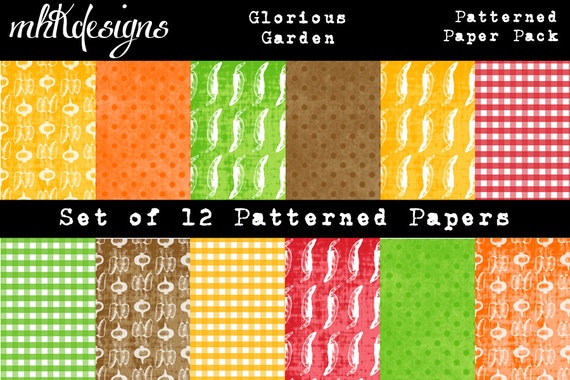 Glorious Garden Digital Paper Pack