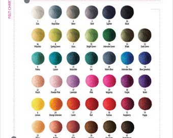 25 pieces x 3cm FELT BALLS beads BEST price
