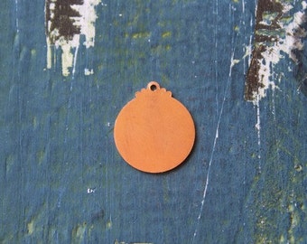 Copper Ornament Stamping Blank - Metal Stamping Blank - 19mm x 17mm - 24 Gauge - Pack of 5 - Jewelry Stamping Blank - SGMSC-2097
