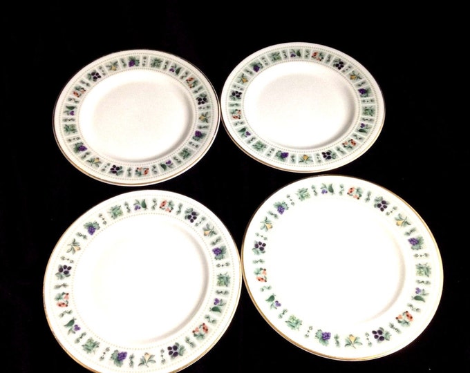 Royal Doulton Salad Plates, TAPESTRY, English Translucent China, China Dinnerware from England, Set of 4 Vintage Plates, Gift For Christmas