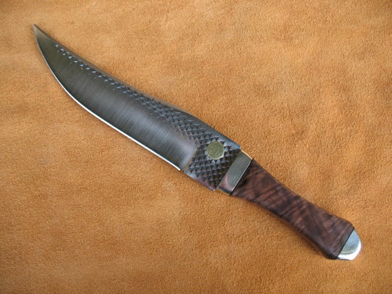 Custom Walnut Coffin Handle Bowie Knife