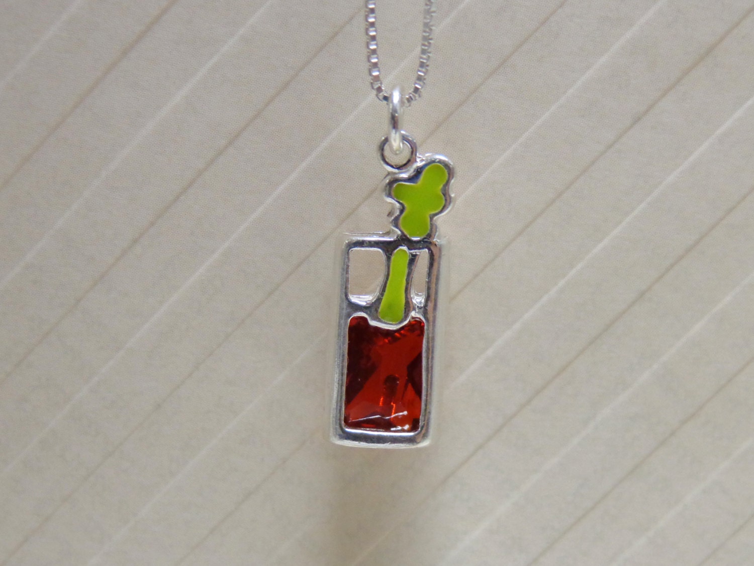 Sterling Silver Bloody Mary Necklace