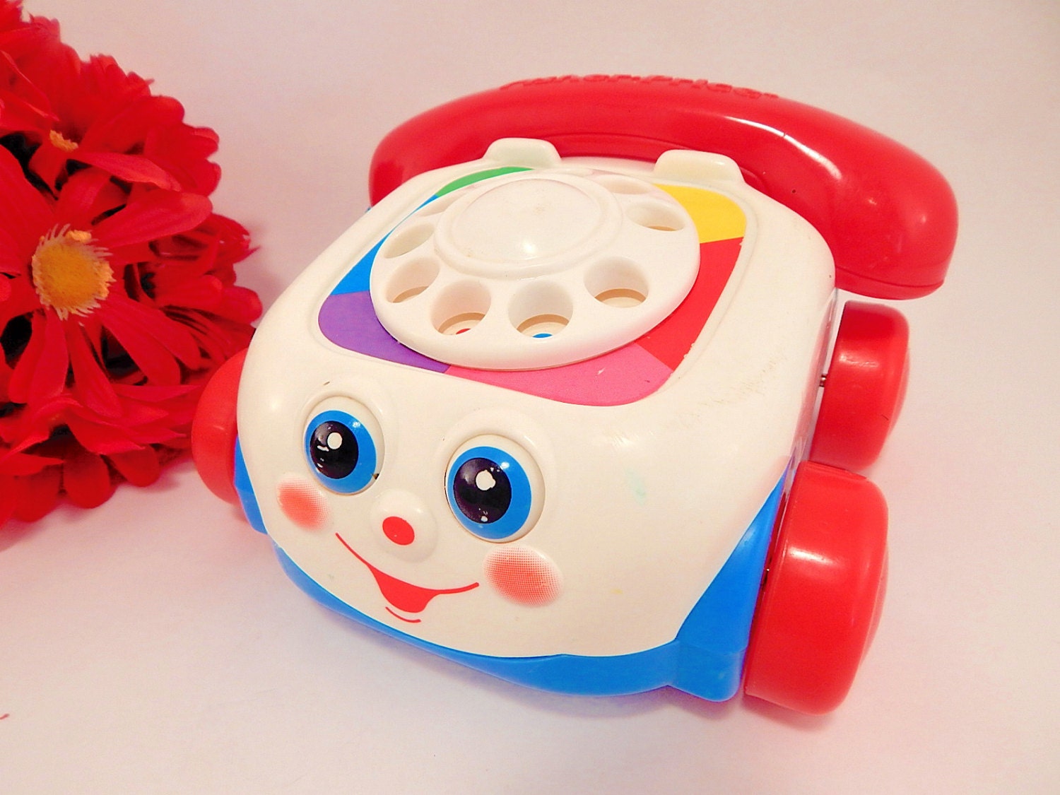 Fisher Price Phone Pull Toy Vintage 1993 Classic Retro Bell