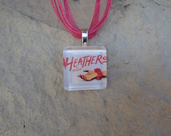 Broadway Musical Heathers Glass Pendant and Ribbon Necklace