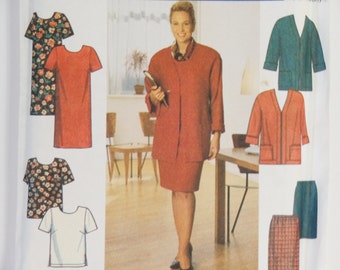 Full Figure Dress, Top, Skirt Jacket Pattern