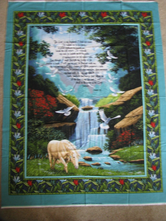Bible Verse Fabric Cotton Panel 35 x 44 23rd