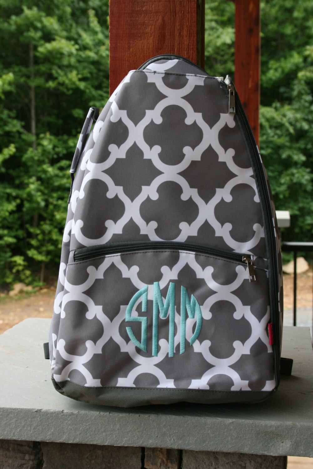 monogrammed tennis tote