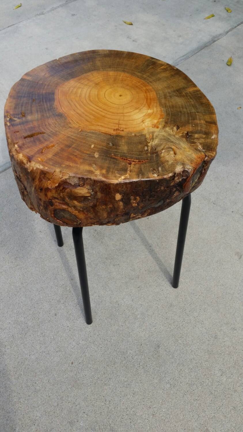 Live edge reclaimed tree stump side table reclaimed coffee