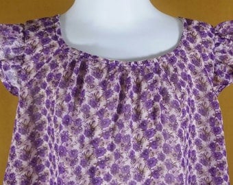 3T Chiffon purple a line feminine dress