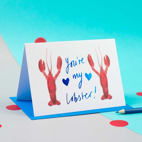 You're My Lobster Foiled Illustrated Card