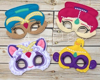 Shimmer and Shine inspired dress up and party favor masks. Christmas gifts, presents, shimmer and shine birthday, shimmer and shine party
