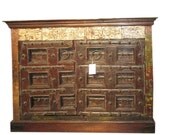 Antique Sideboard Gothic Doors Reclaimed Wood Double Door Chest Cabinet