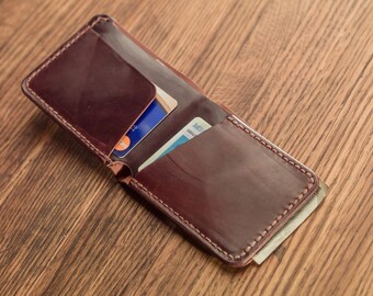 Hand-Stitched Horween Shell Cordovan Bifold Wallet