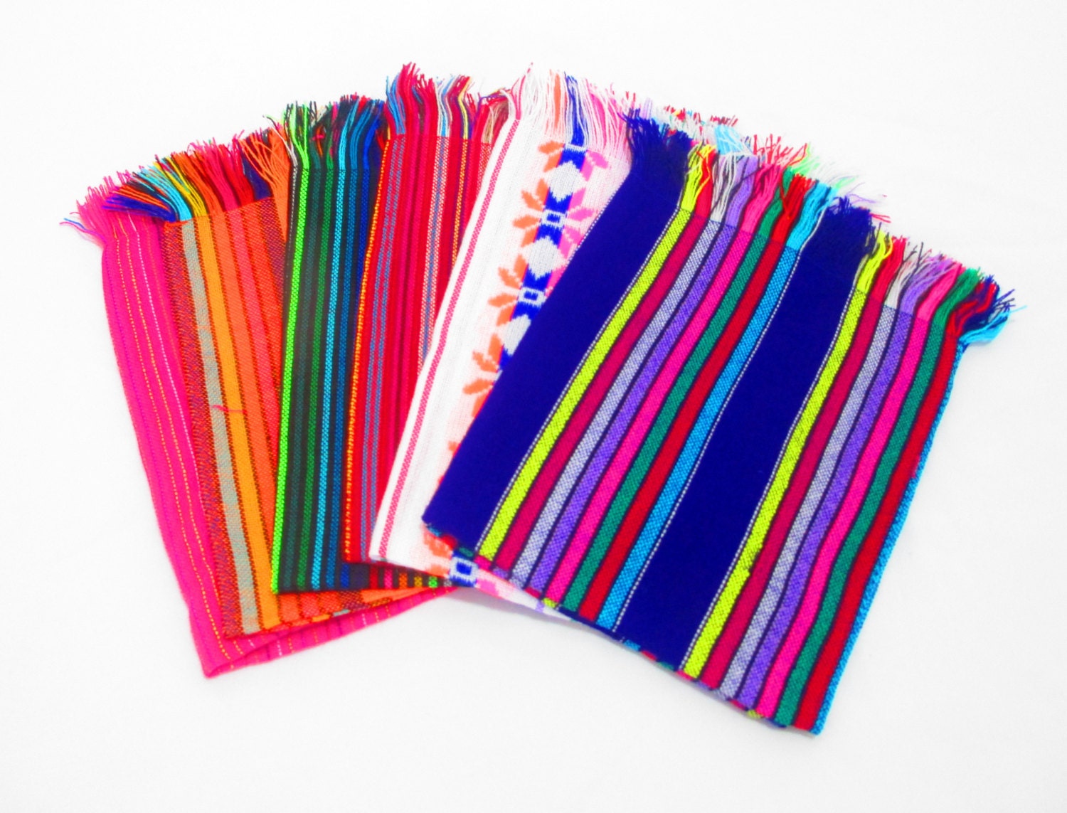 Mexican napkins bulk set of 6. Assorted by MexFabricSupplies