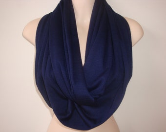 SALE - Dark Navy Blue Infinity Scarf