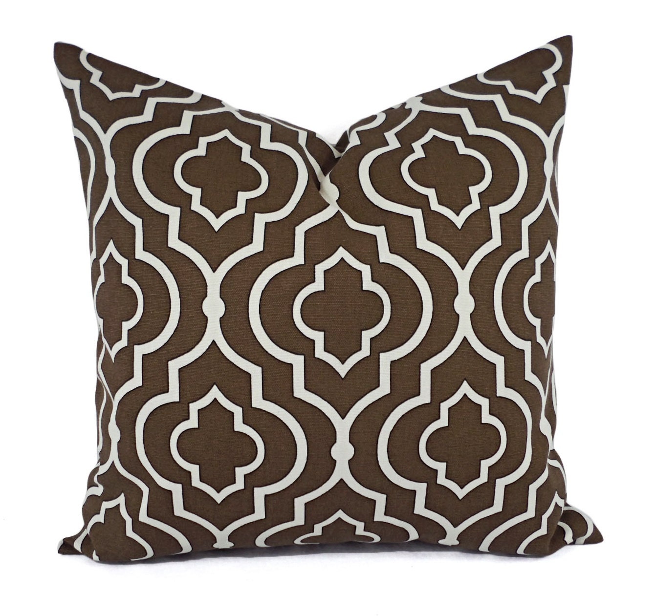 Two Decorative Pillow Covers Brown Cream Pillows Throw