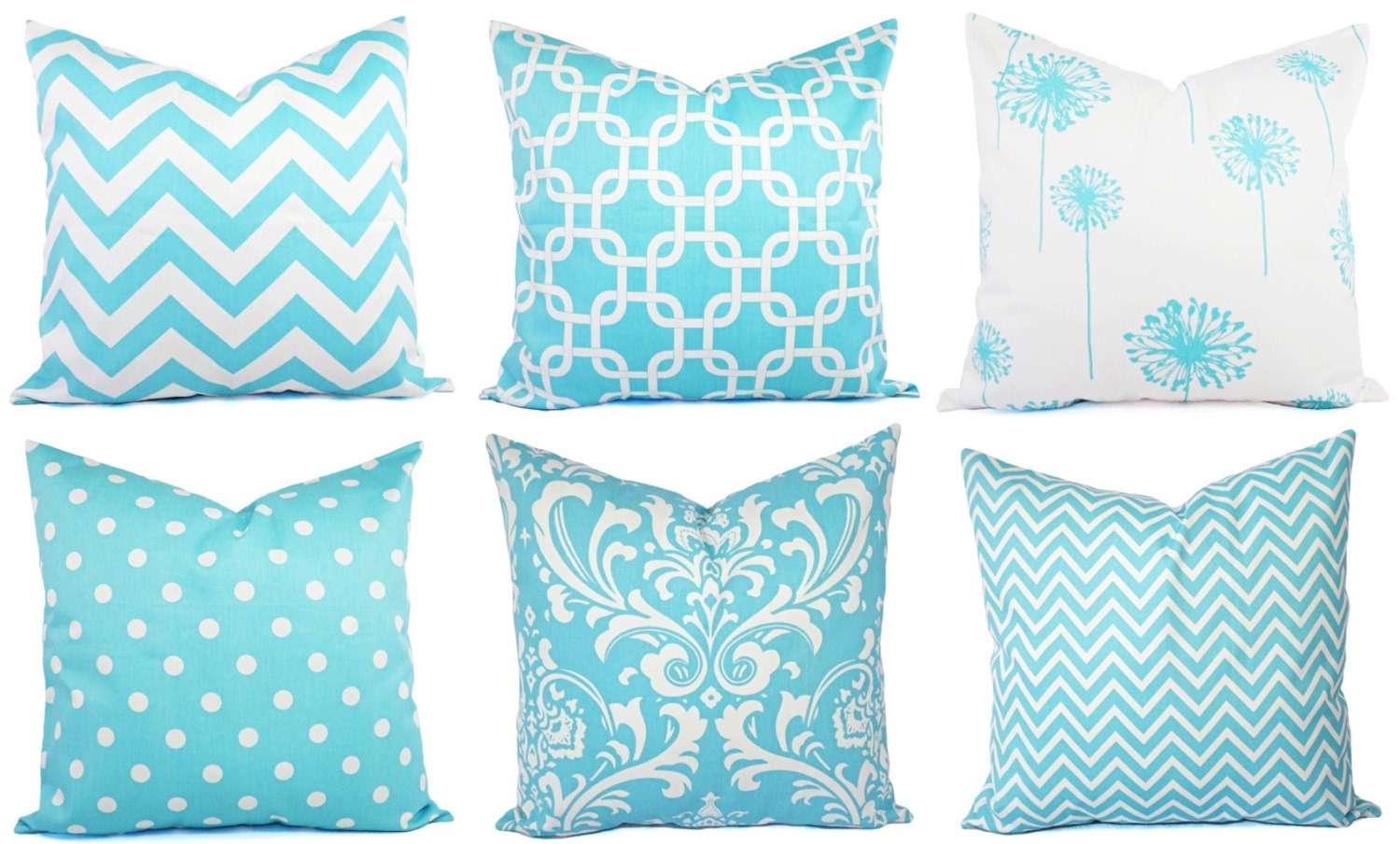 Teal Decorative Throw Pillow Cover Teal and by CastawayCoveDecor