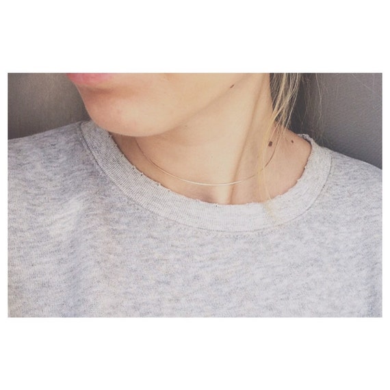 Gold Neck Cuff gold choker necklace gold wire choker